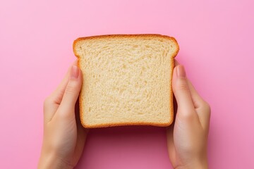 Person avoiding white bread for health reasons, making mindful dietary choices to maintain well-being, Generative AI