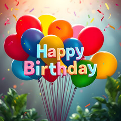 happy birthday balloons