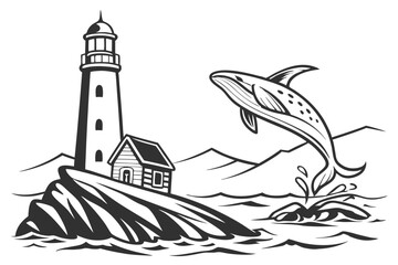 lighthouse on the island