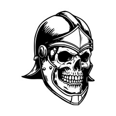 skeleton head viking warrior