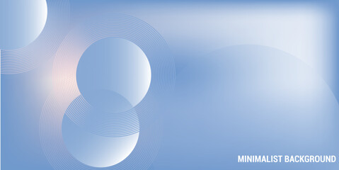 Soft Blue Minimalist Abstract Background with Circular Gradient Design