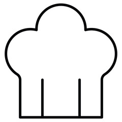 toque icon Black and white outline flat sign vector