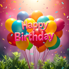 happy birthday balloons