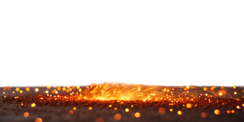 Glowing orange sparks on dark background