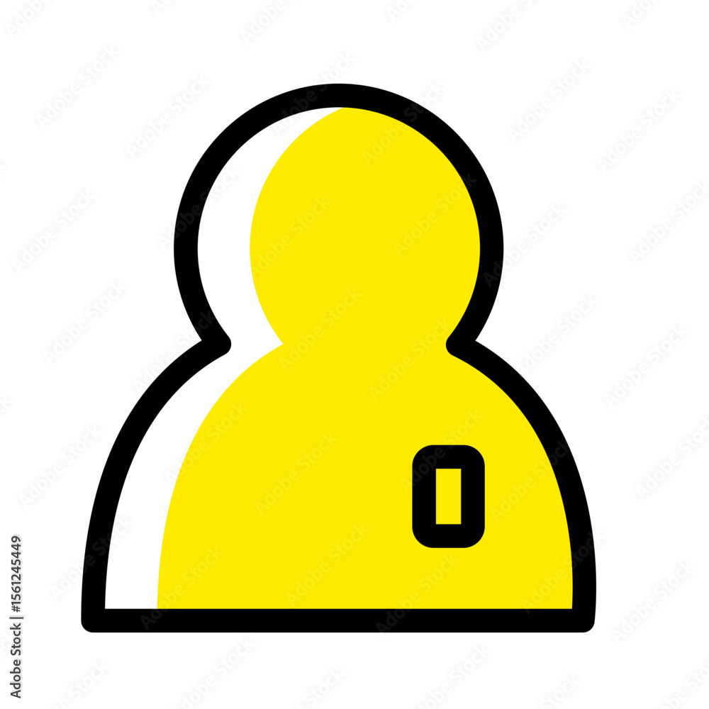 Aufkleber abstract and simple yellow number one digit with transparent background for design projects