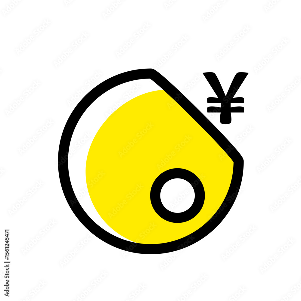 Fototapete glowing yellow pixelated orb rendered with transparency for various design applications
