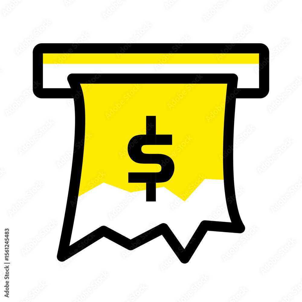 Poster abstract illuminated bright yellow icon of a key with gradient and soft blurring effect