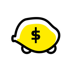 Abstract digital rendering of a glowing yellow pixelated sun-like shape with transparency