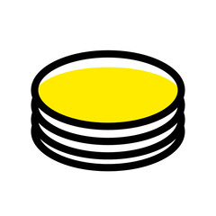 Artistic pixelated yellow glowing shape with transparency for versatile creative design projects