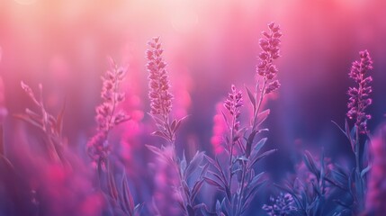 Obraz premium Soft focus purple pink flowers