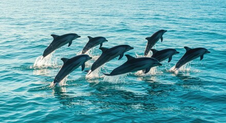 Obraz premium dolphin jumping in the sea