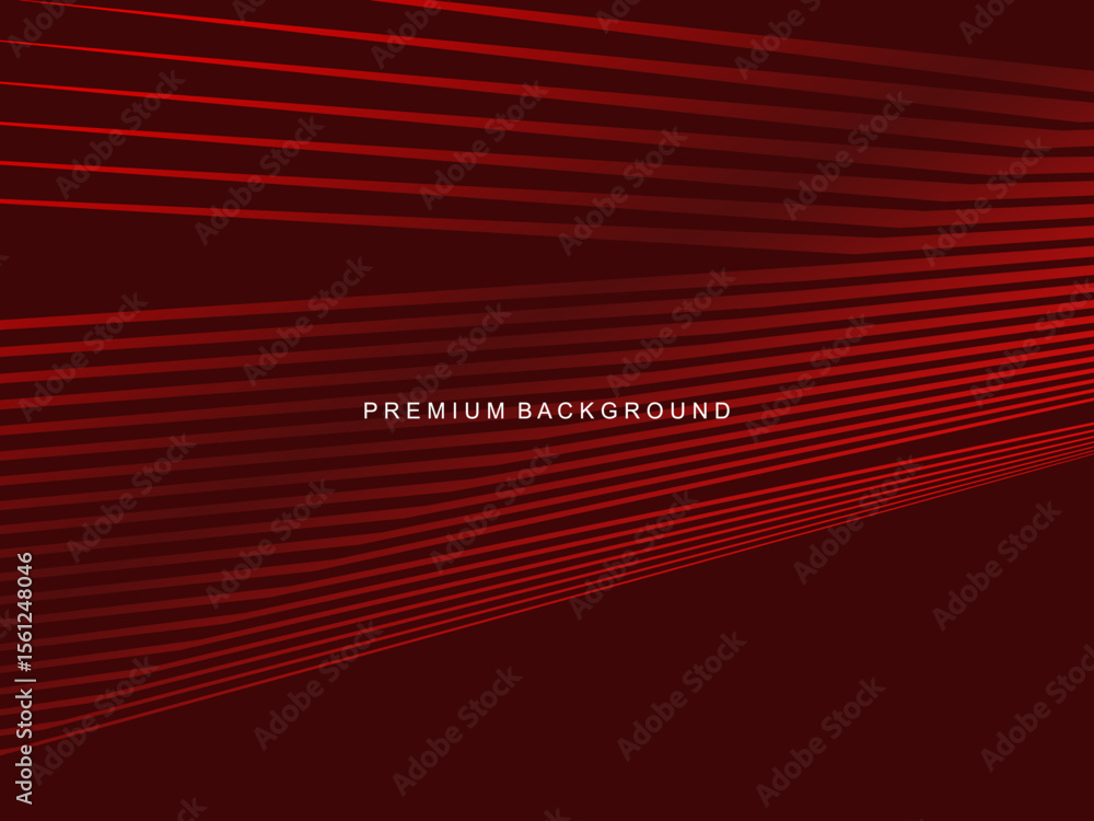 Poster luxurious abstract vector with crimson and fiery red geometric stripes creates a dynamic visual effe