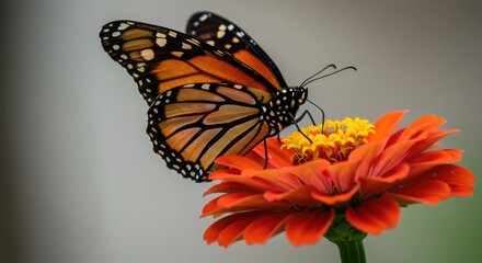 Obraz premium monarch butterfly on flower