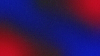 Abstract blue red black gradient background with grainy texture effect