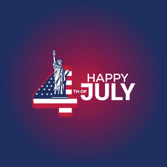 Happy independence day greeting card 4th july usa design