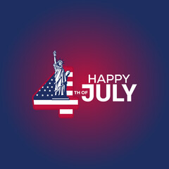 Happy independence day greeting card 4th july usa design