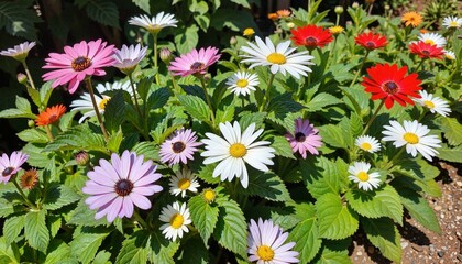 Sunlight shining through fresh green leaves in natural setting  