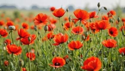 Fototapeta premium Sunlight shining through fresh green leaves in natural setting 