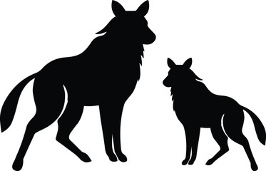 Fox Silhouettes: A Pair in Contrast
