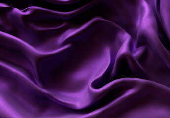 Obraz premium Ruffled Purple Silk Fabric