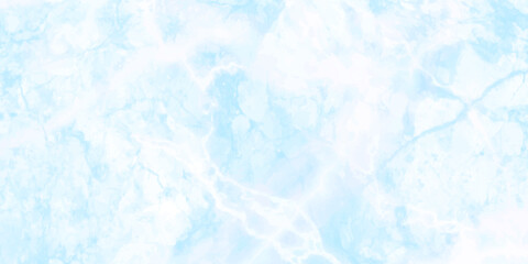 Modern creative grunge light sky blue shades watercolor background abstract marble texture in cool tones of blue and white resembling the fluid flow of water or cracked