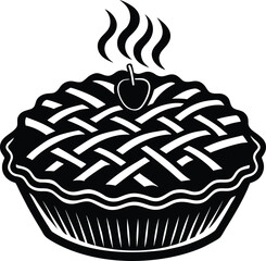 Hot delicious cherry pie sweet treat baked dessert