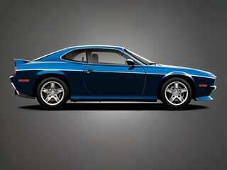 Naklejka premium Sleek black luxury sports car isolated on a white background, highlighting its design and speed