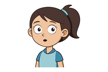 Curiosity in Expression: A young girl, her eyes wide with wonder and a subtle hint of surprise, as her inquisitive nature takes center stage