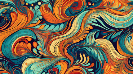Fototapeta premium Seamless: AI Generative Art with Intentional Errors Texture 