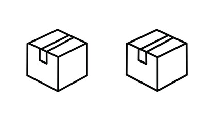 Box icon logo design. box sign and symbol, parcel, package