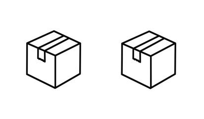 Box icon logo design. box sign and symbol, parcel, package