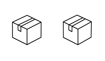 Box icon logo design. box sign and symbol, parcel, package