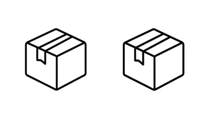 Box icon logo design. box sign and symbol, parcel, package