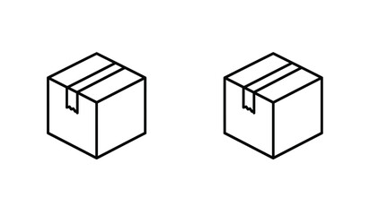 Box icon logo design. box sign and symbol, parcel, package