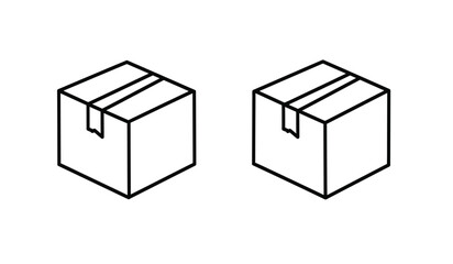 Box icon logo design. box sign and symbol, parcel, package