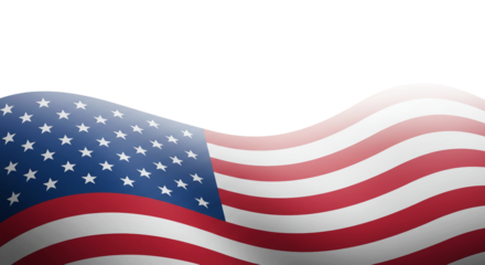 Patriotic Banner Design Featuring American Flag Illustration for Fourth of July Celebration in the USA, Emphasizing Stars and Stripes of Independence Day, Vector Art for 4th of July Event