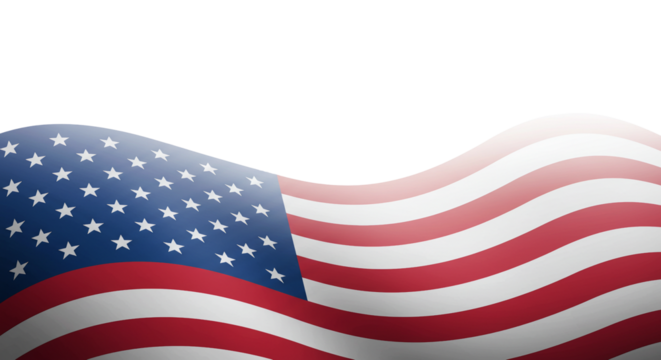 Patriotic Banner Design Featuring American Flag Illustration for Fourth of July Celebration in the USA, Emphasizing Stars and Stripes of Independence Day, Vector Art for 4th of July Event