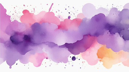 Obraz premium Pink abstract watercolor background with artistic splashes and soft textured blots