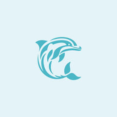 Dolphin Logo Vector