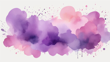 Pink abstract watercolor background with artistic splashes and soft textured blots