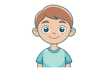 Happy Boy Cartoon Portrait