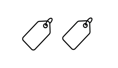 Set of two price tag icons. Vector whit background
