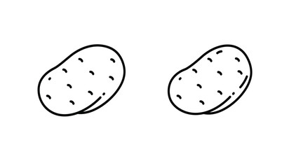 Potato icon isolated. simple vector icon on white background