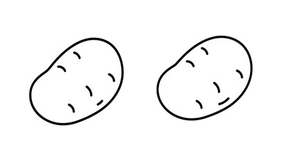 Potato icon isolated. simple vector icon on white background