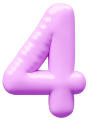 3D画像_風船_4_紫