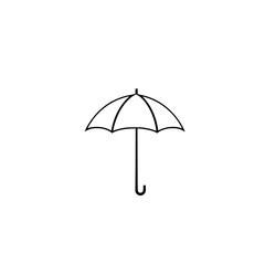 Obraz premium Simple Umbrella Line Art: A minimalist black and white line art illustration of a closed umbrella, perfect for weather-related designs or as a simple graphic element.