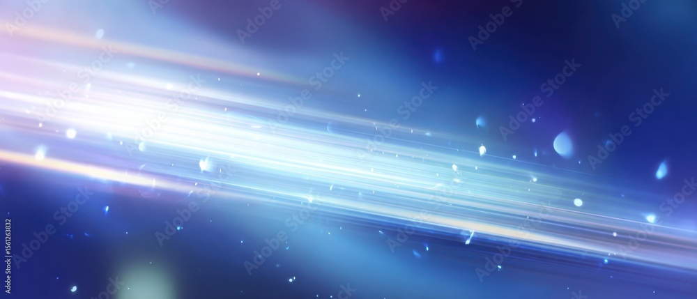 Poster the ethereal light beams creating a vibrant and dynamic abstract background.