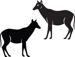 silhouette of a cow vector art 