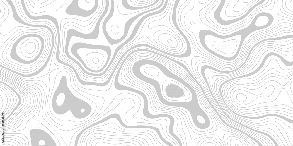 Poster minimalist abstract topographic contour lines design white and gray, creating an abstract landscape 