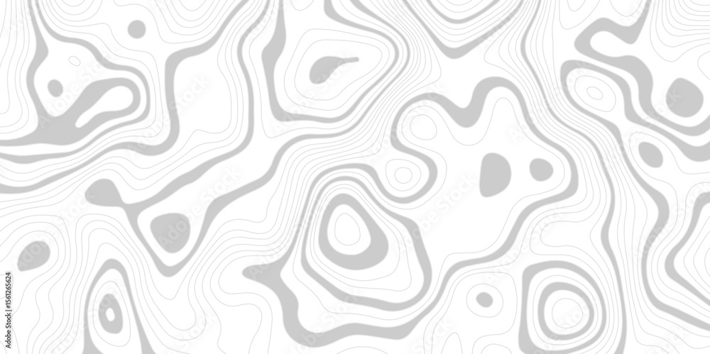 Poster minimalist abstract topographic contour lines design white and gray, creating an abstract landscape 